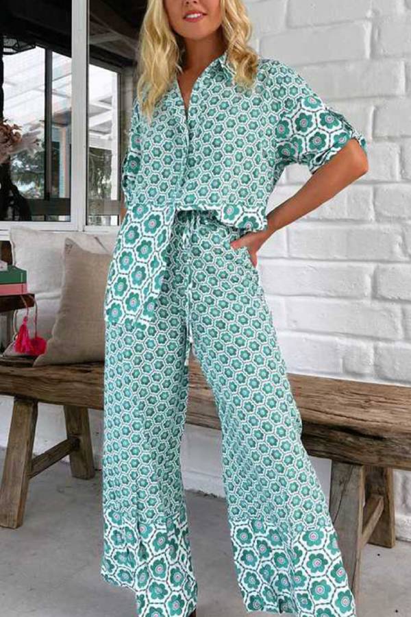 Ensemble de chemises décontractées imprimées