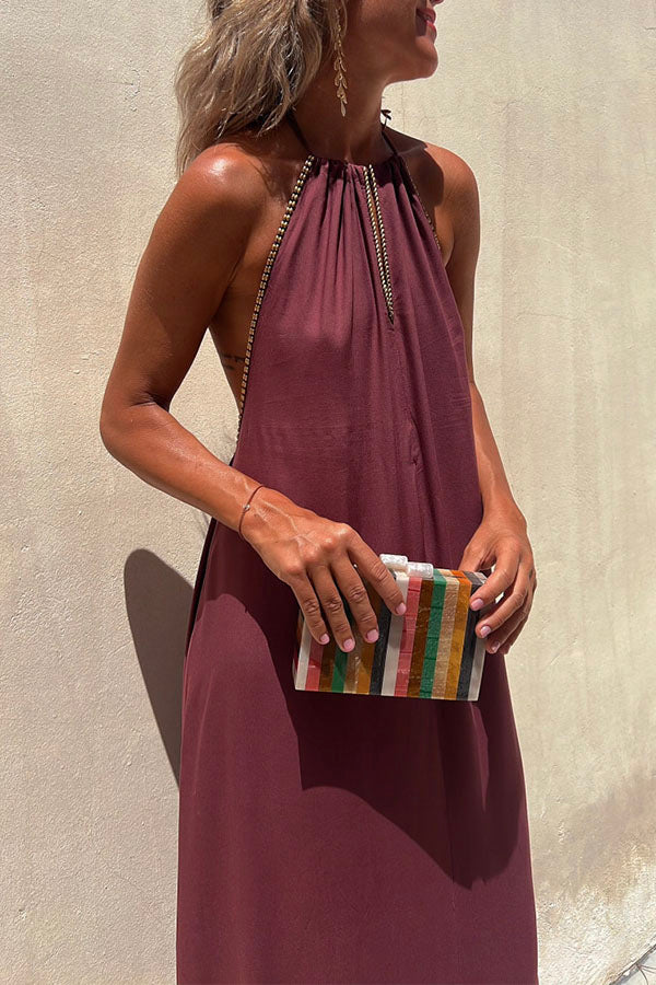 Alanis schulterfreies langes Kleid