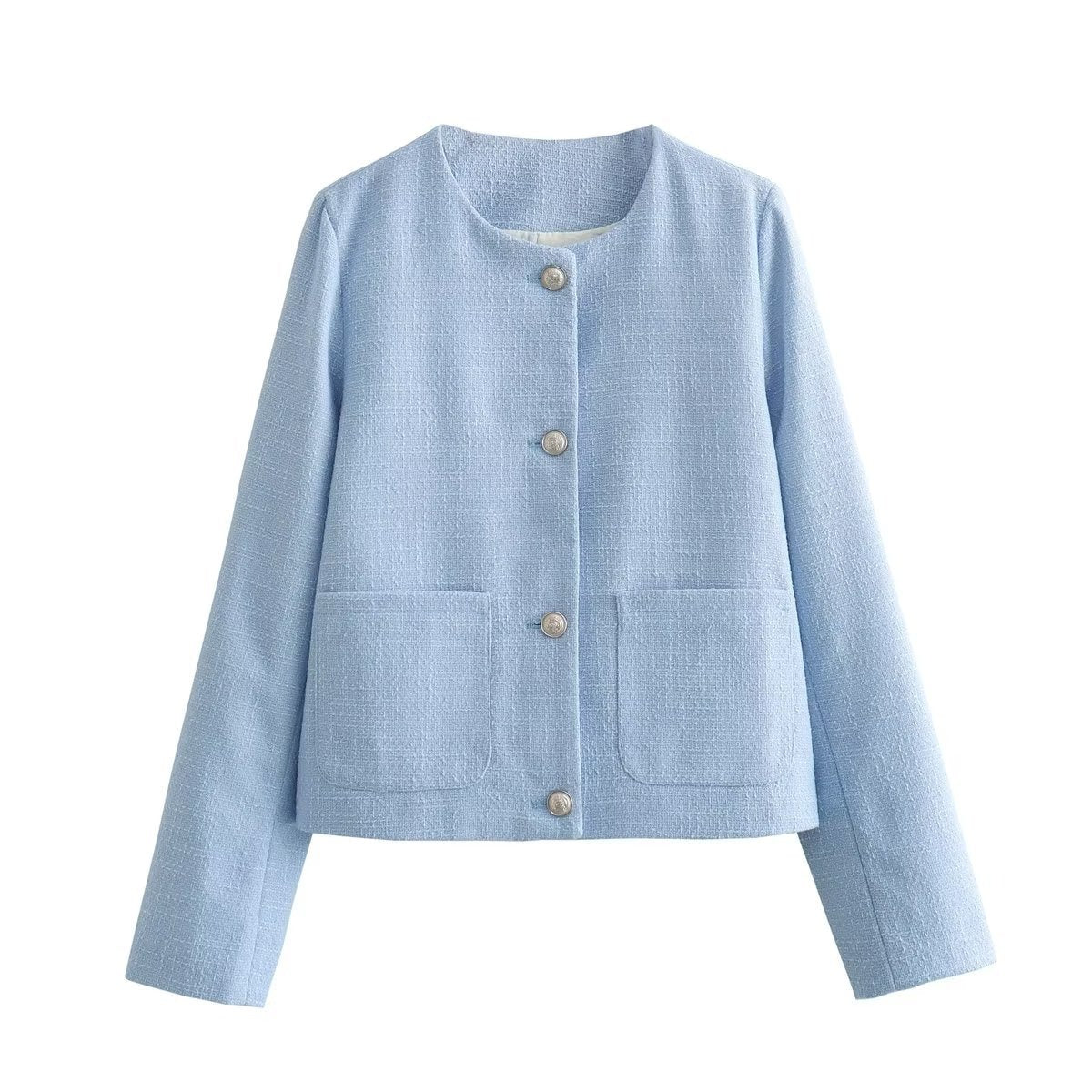Chaquetas Blazer Para Mujer Outwear Mit Knopf Langarm Mantel