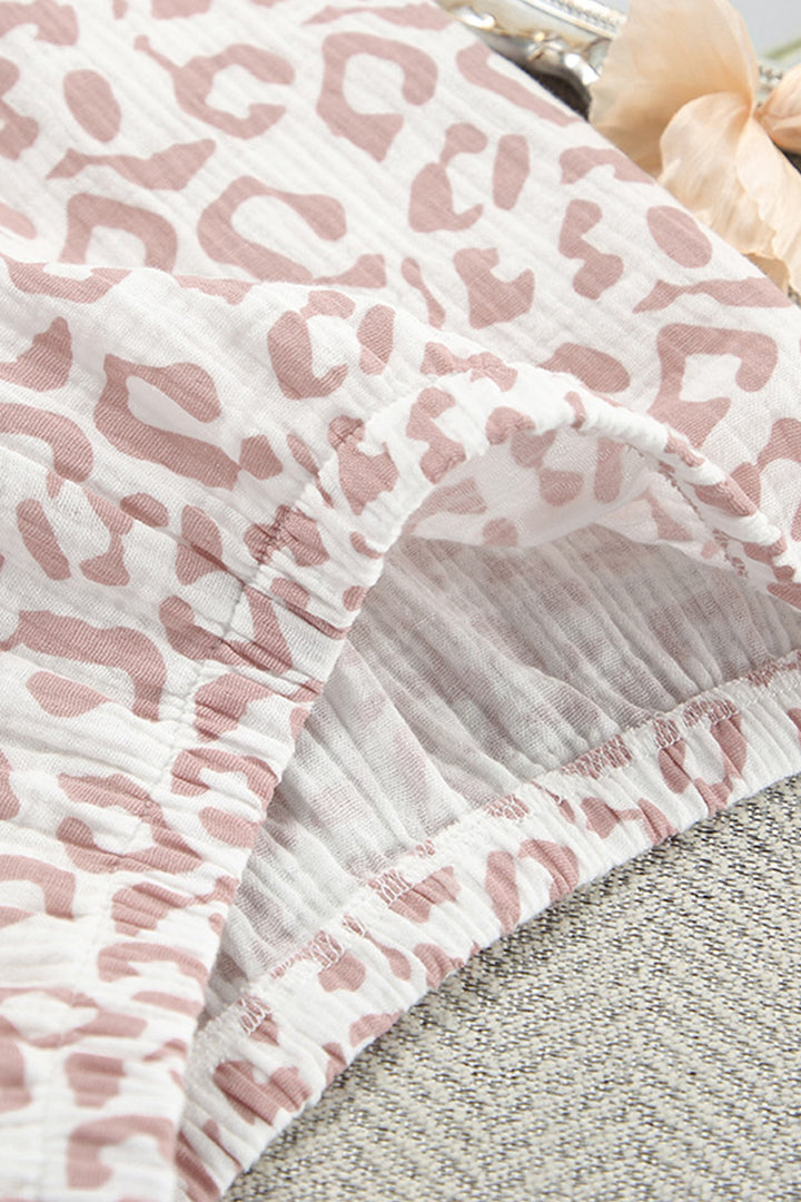 Bedrucktes Rüschenhemd zum Binden aus Baumwolle