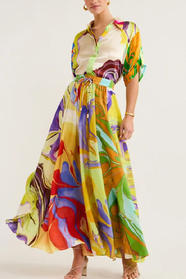 Seidenrock und Rock in Multi