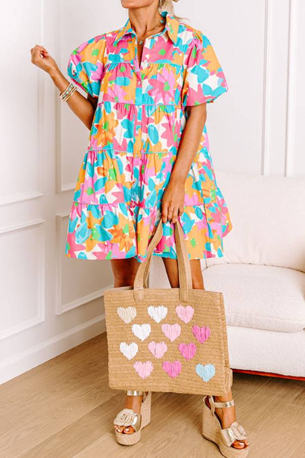 MINI-ROBE FLEURIE HAPPY SMILES