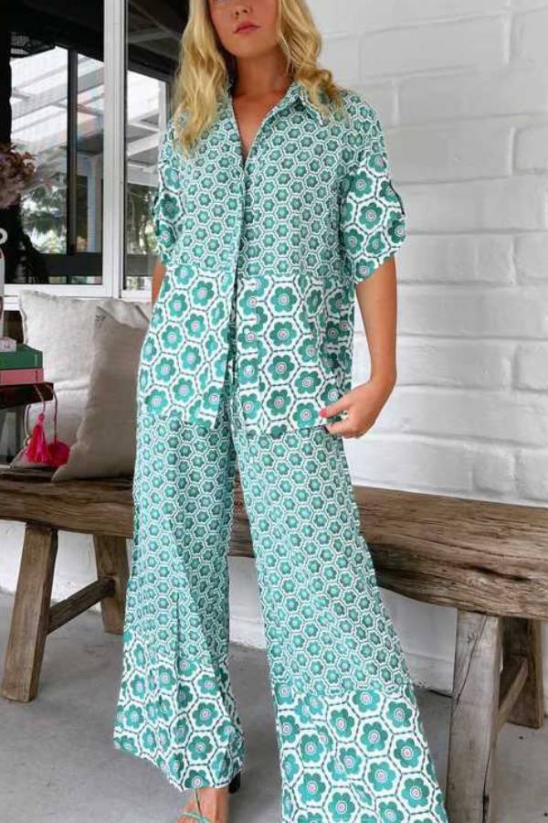 Ensemble de chemises décontractées imprimées