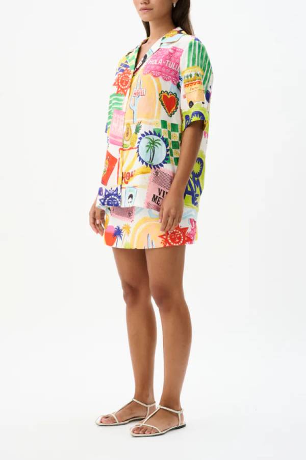 Vielseitiges Leinen-Graffiti-Modeset