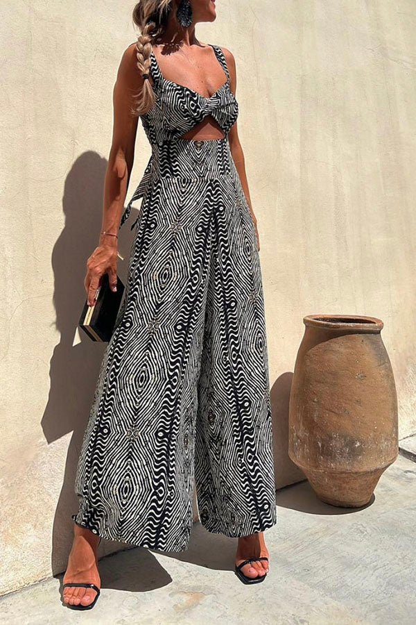 Combinaison ample à imprimé zèbre