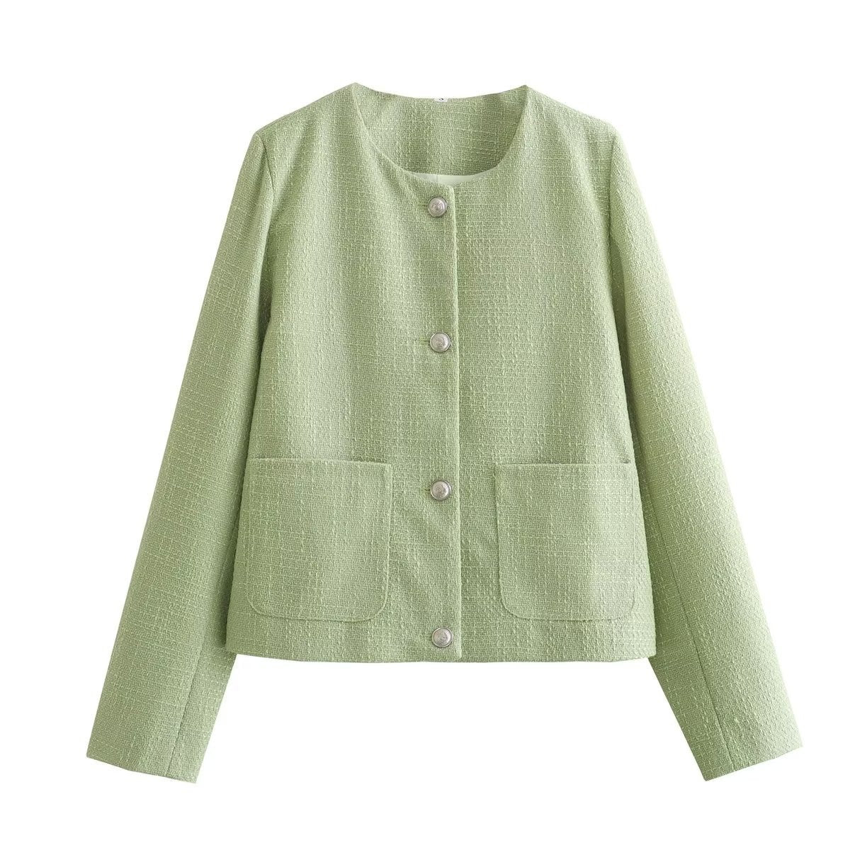 Chaquetas Blazer Para Mujer Outwear Mit Knopf Langarm Mantel