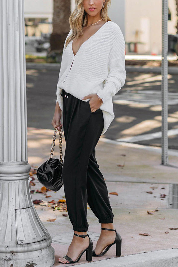 Kayla – Jogginghose mit hohem Bund und Kordelzug