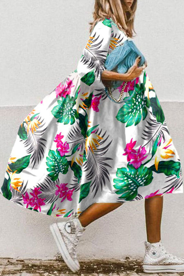 Lockeres, süßes, lässiges Kleid für Damen mit süßem Aufdruck