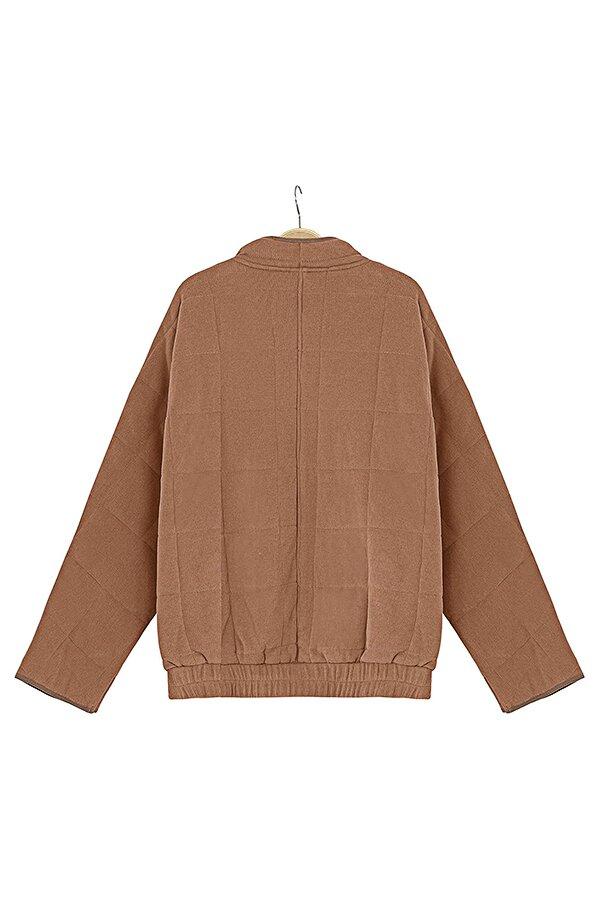 Solid Color Zipper Jacket