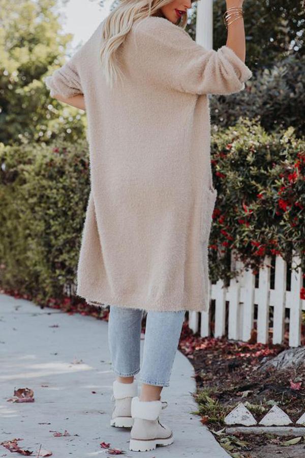 Herrliche, flauschige Strickjacke mit Taschen