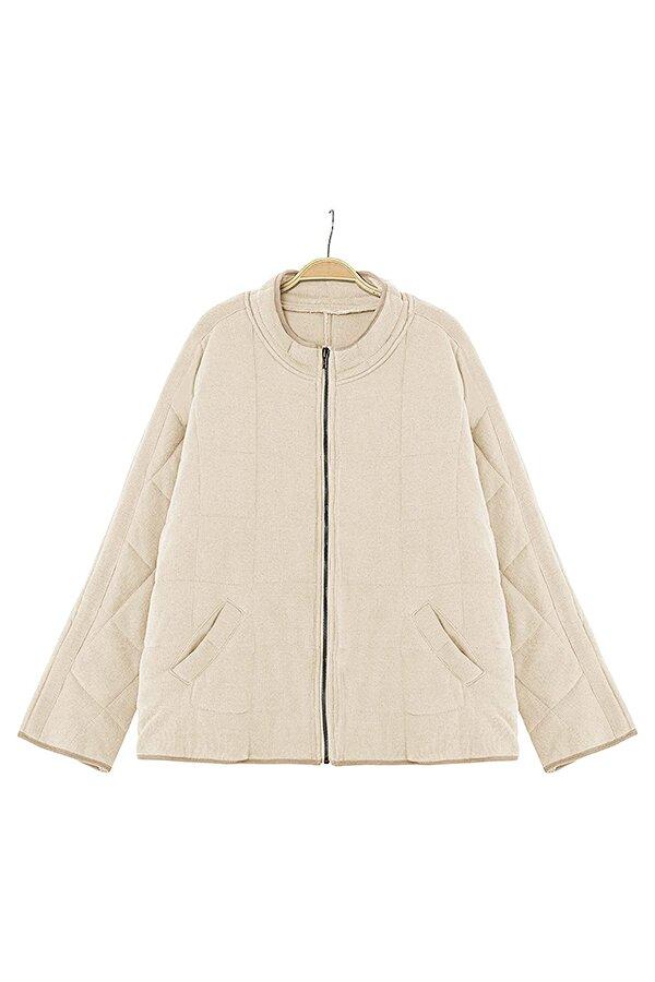 Solid Color Zipper Jacket