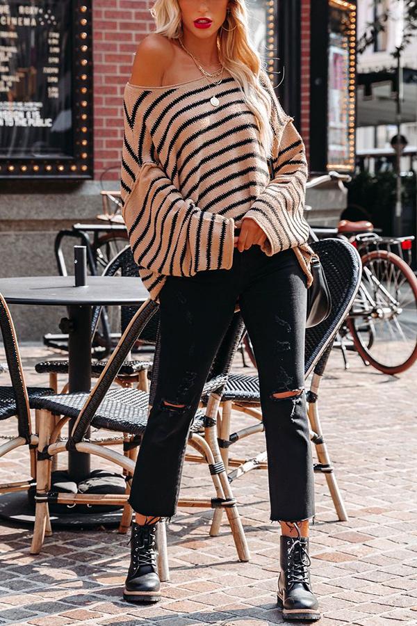 Street Style Striped Loose Sweater