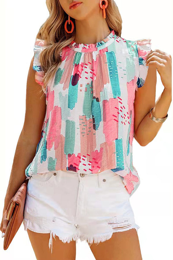 Etuibluse mit Honigbienen-Aquarell-Print