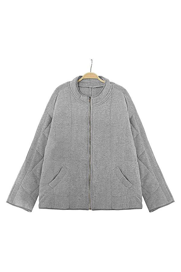 Solid Color Zipper Jacket