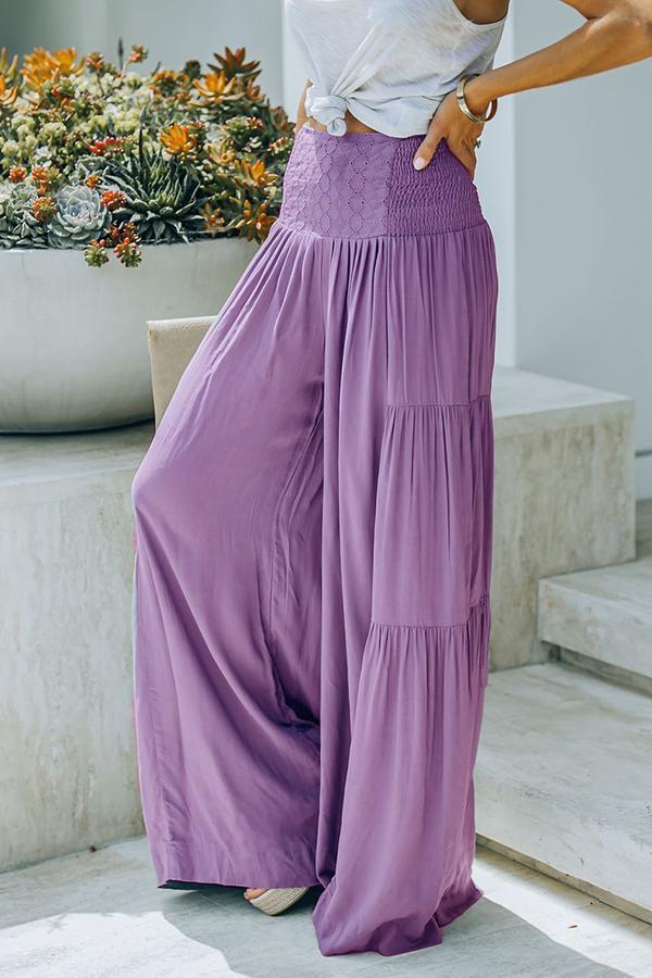 Doyle – Gesmoktes Hosenbein mit Ösen und weitem Bein