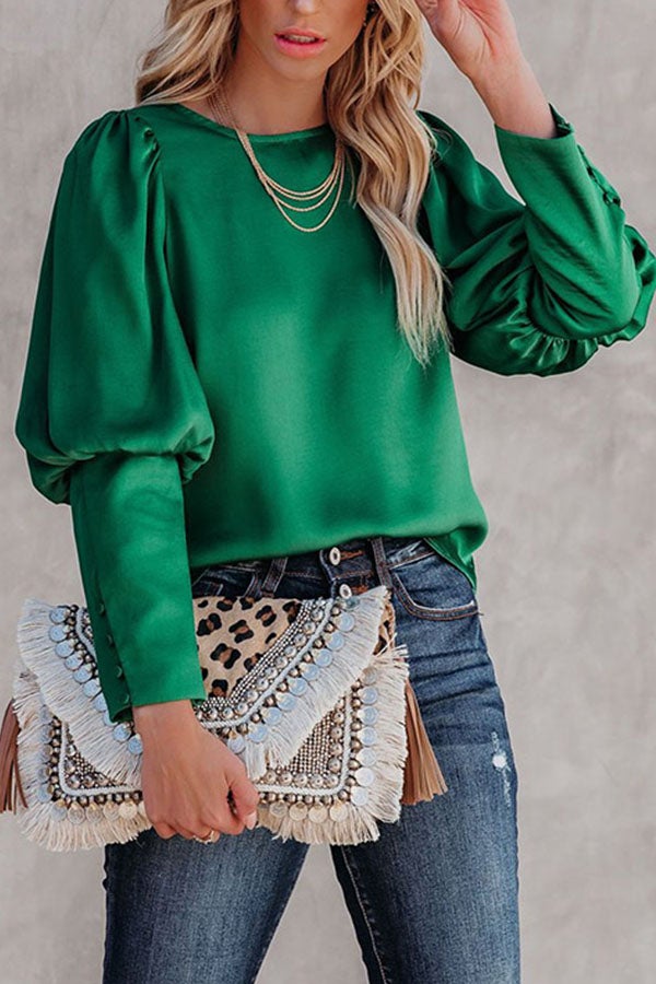 Top Floor Party Statement-Bluse aus Satin