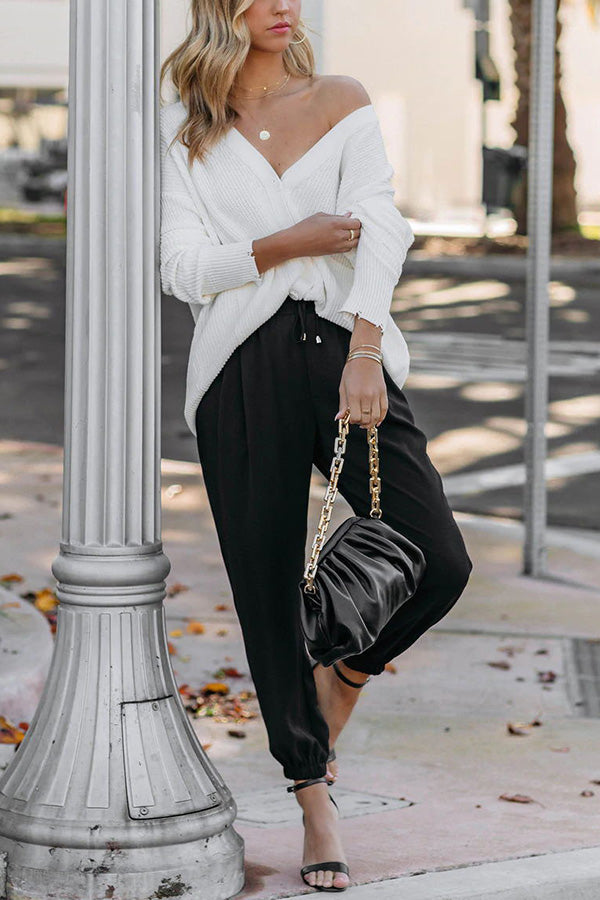 Kayla – Jogginghose mit hohem Bund und Kordelzug