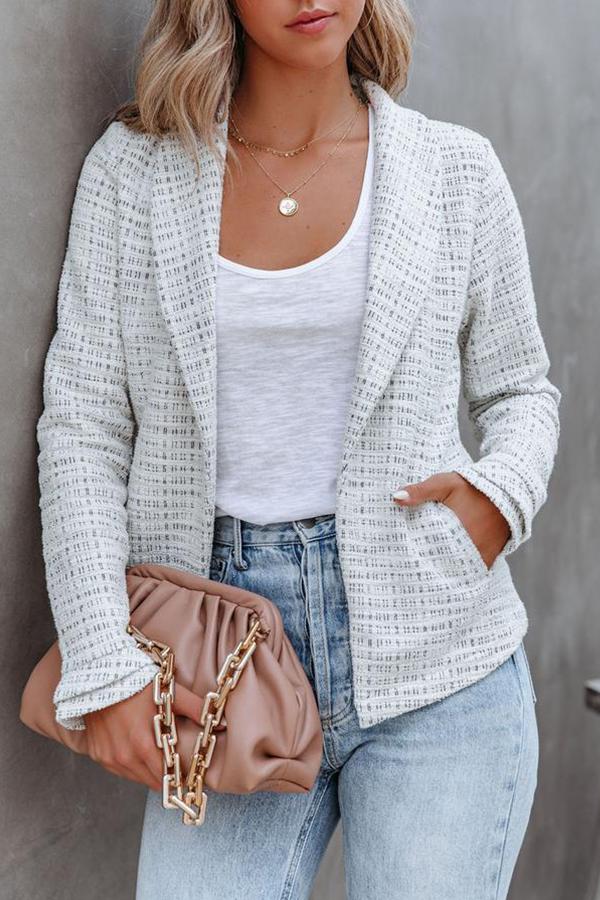 West Side Tweed-Blazer mit Taschen