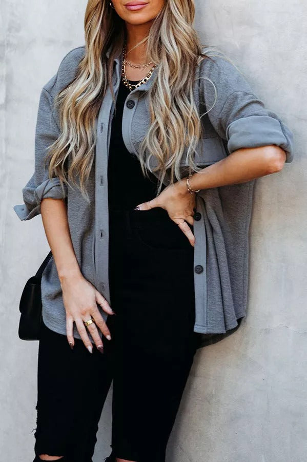 At Its Finest Button-Down-Shacket mit Taschen