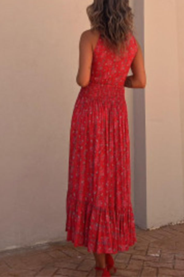 Blumenkleid mit Brustschleife