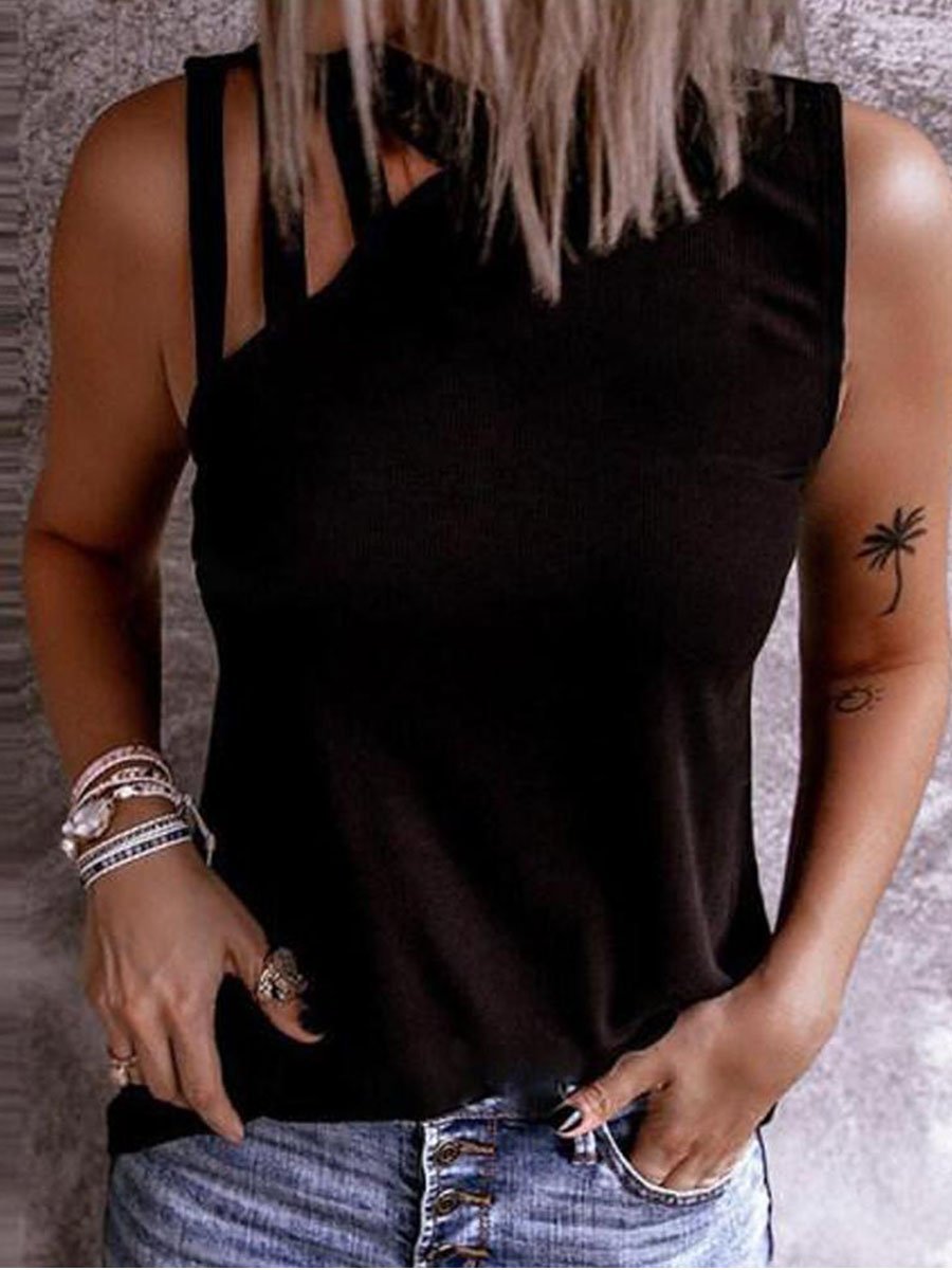 Schwarzes Rebel-Top für Erwachsene