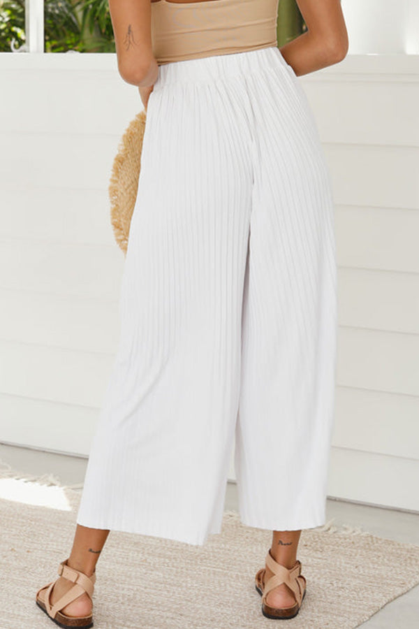 Gewellte einfarbige Hose