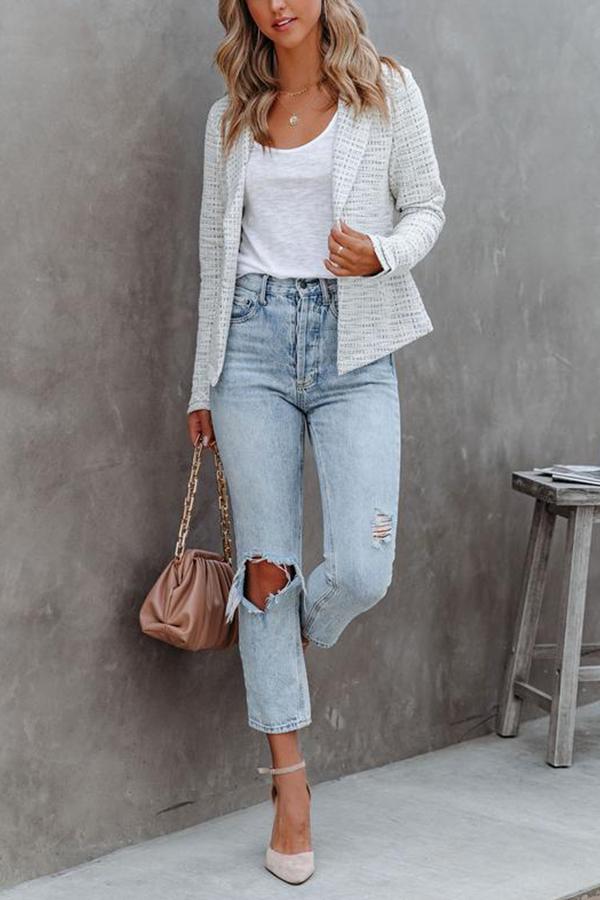 West Side Tweed-Blazer mit Taschen