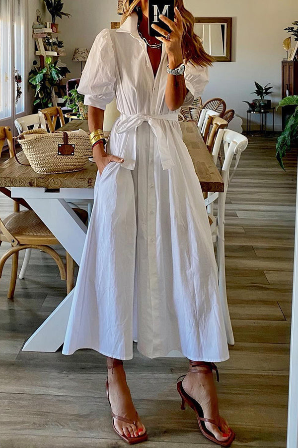 Vintage-Midikleid mit Taschen