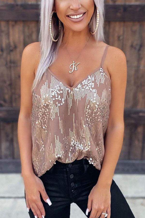 Wonderland Pailletten-Tanktop