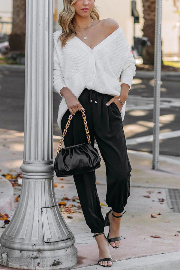 Kayla – Jogginghose mit hohem Bund und Kordelzug