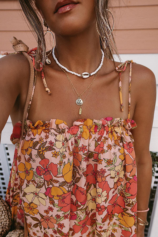 Mini-robe à imprimé floral rétro Venice Love