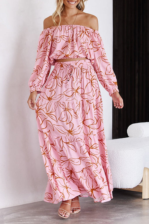 Pink Floral Slip-Neck Suit