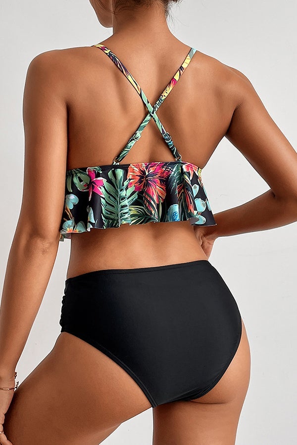 Bikini mit Rüschenprint