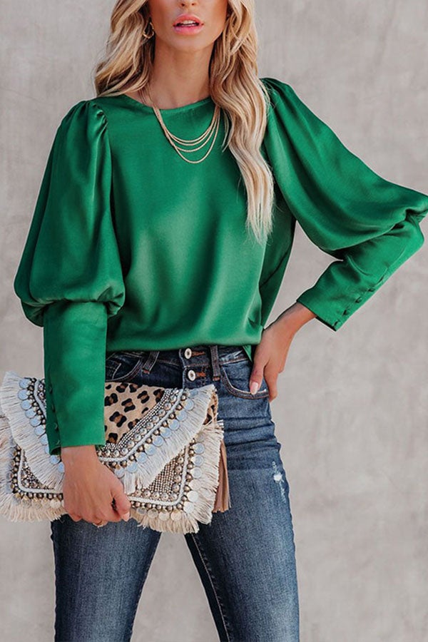 Top Floor Party Statement-Bluse aus Satin