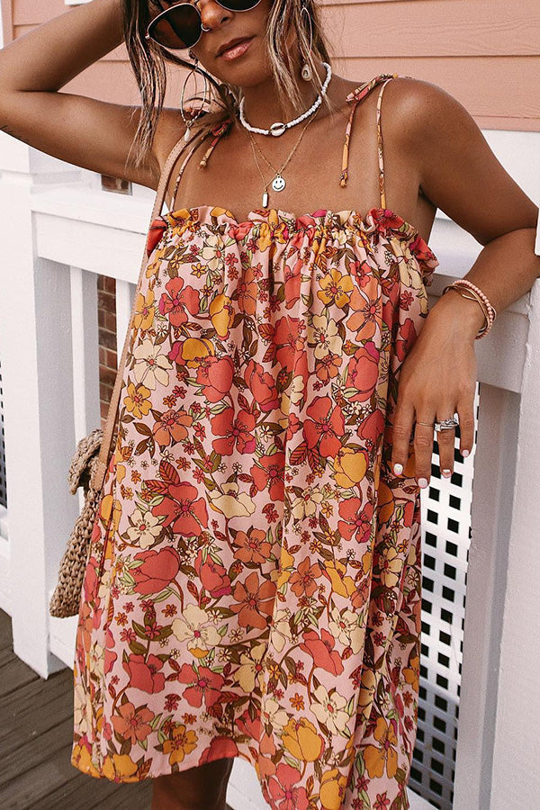 Mini-robe à imprimé floral rétro Venice Love