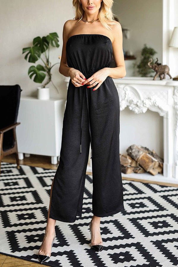 Wish And Wander – Schulterfreier Jumpsuit