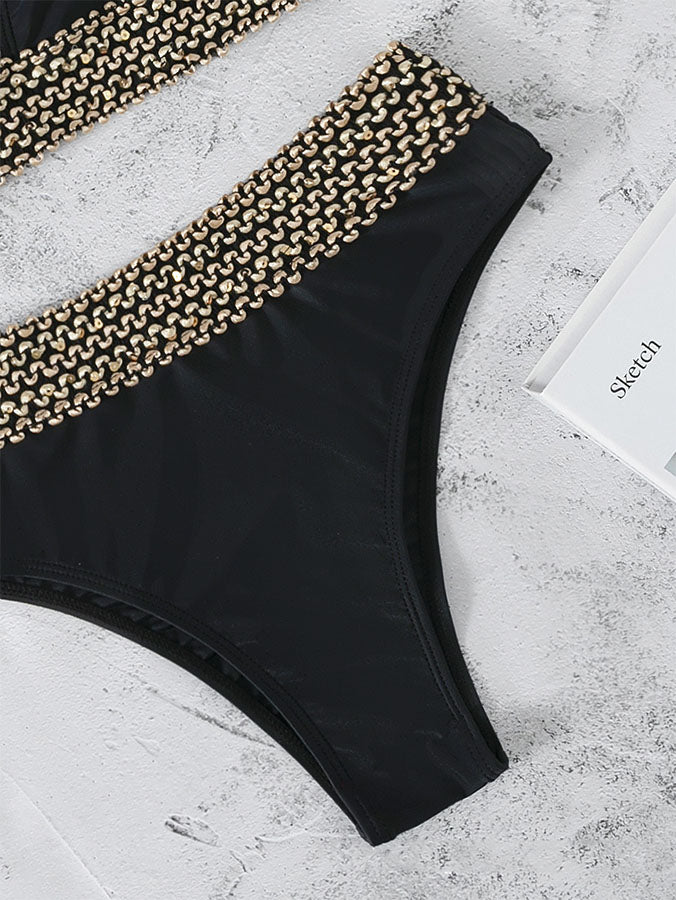 Bikini-Set mit V-Ausschnitt