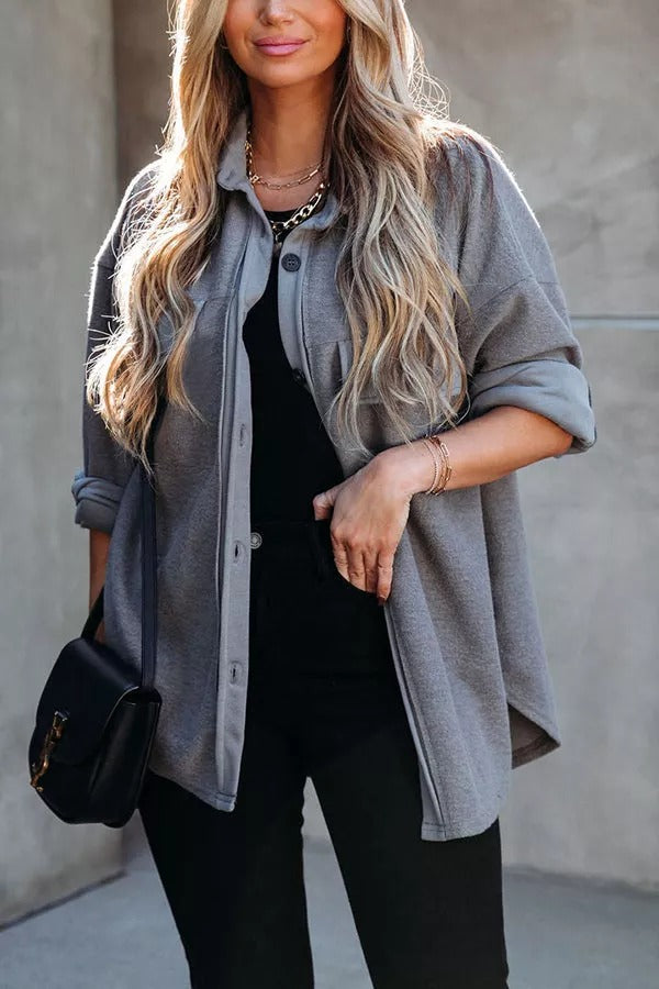 At Its Finest Button-Down-Shacket mit Taschen