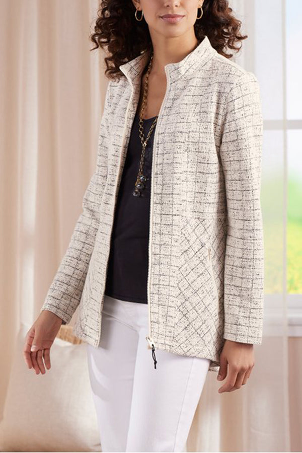 Chiffon-Top mit mehreren Lagen und mittellangen Ärmeln