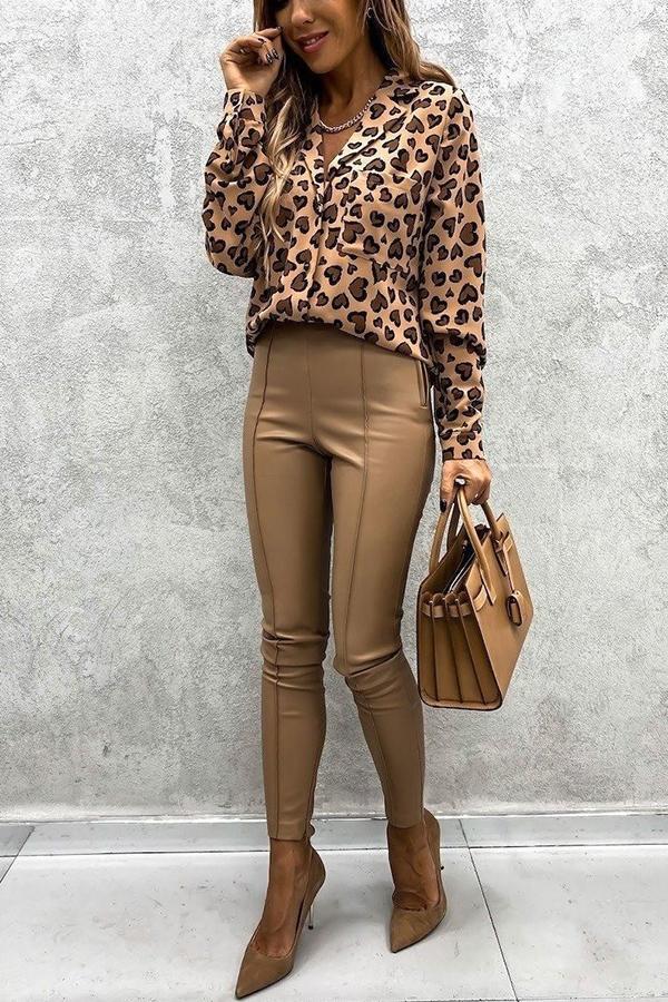Daily Reminder – Bluse mit Leoparden-Herz