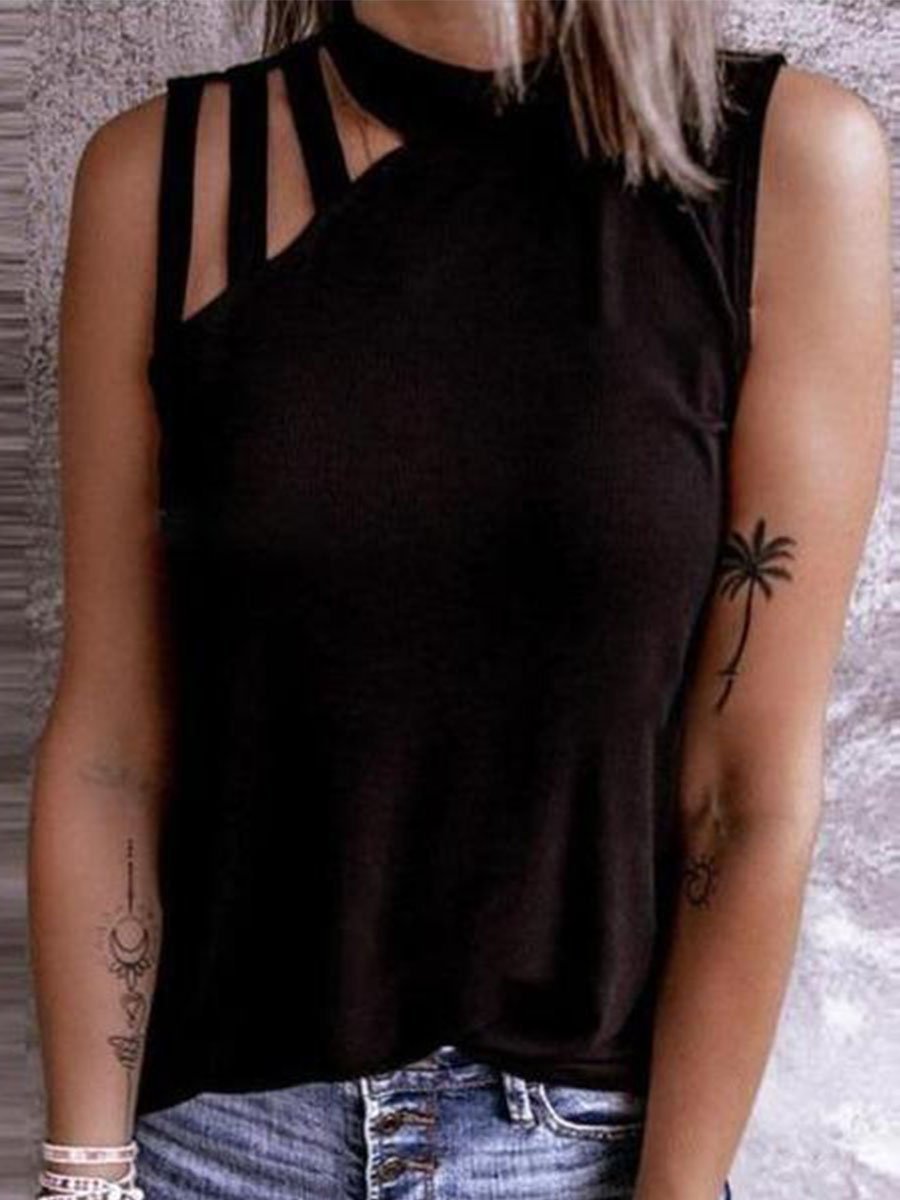 Schwarzes Rebel-Top für Erwachsene