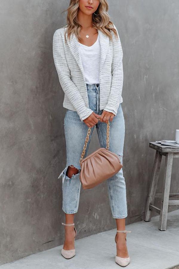 West Side Tweed-Blazer mit Taschen