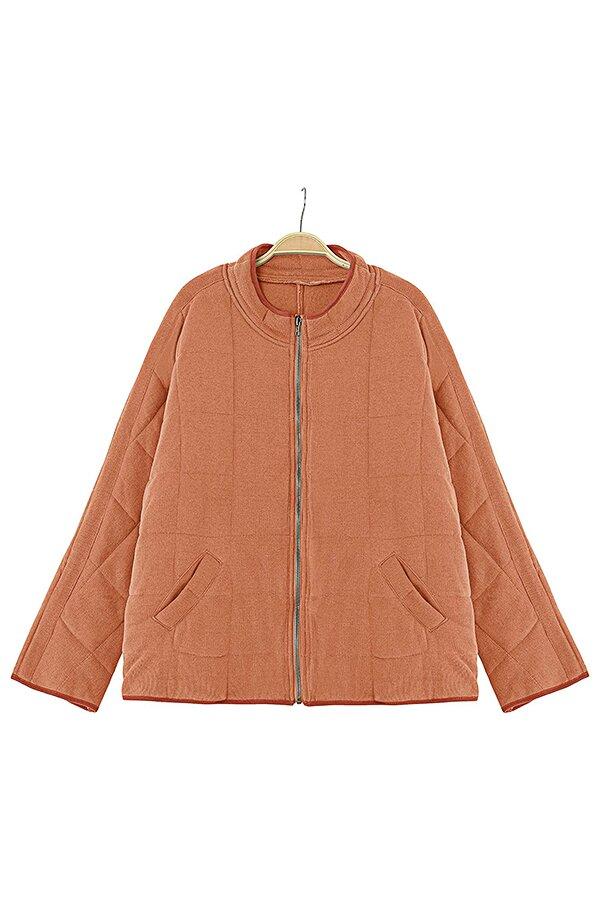 Solid Color Zipper Jacket
