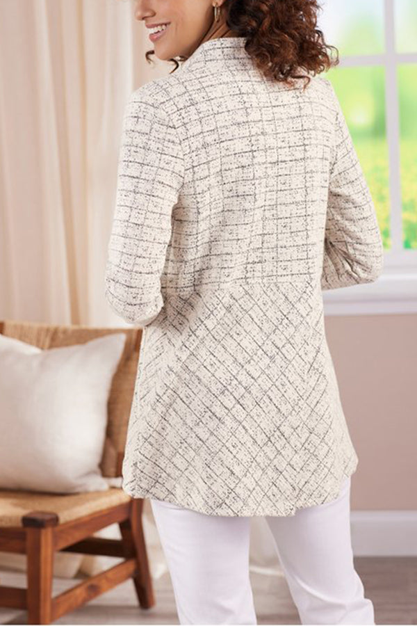 Chiffon-Top mit mehreren Lagen und mittellangen Ärmeln