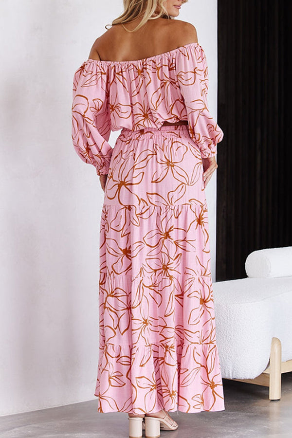 Pink Floral Slip-Neck Suit