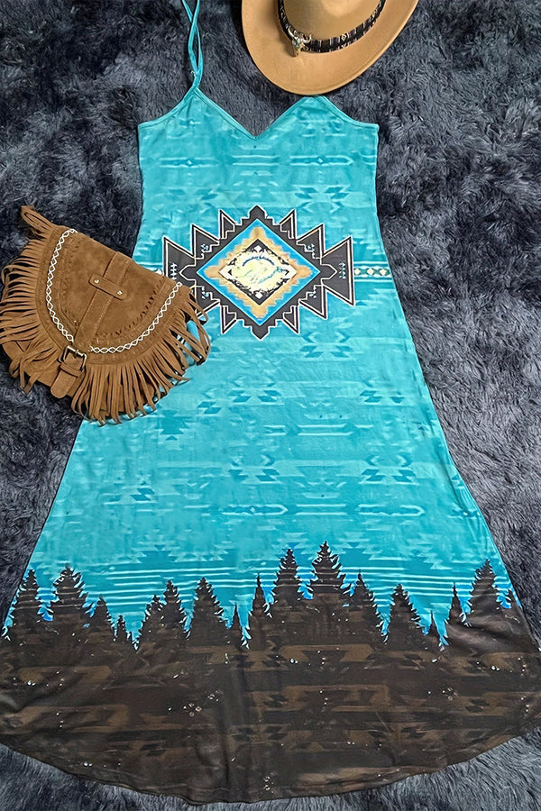 Forever Thing – Stretch-Maxikleid mit Hippie-Ethno-Print