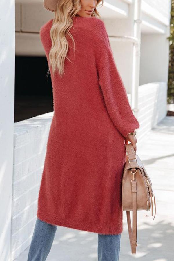 Herrliche, flauschige Strickjacke mit Taschen