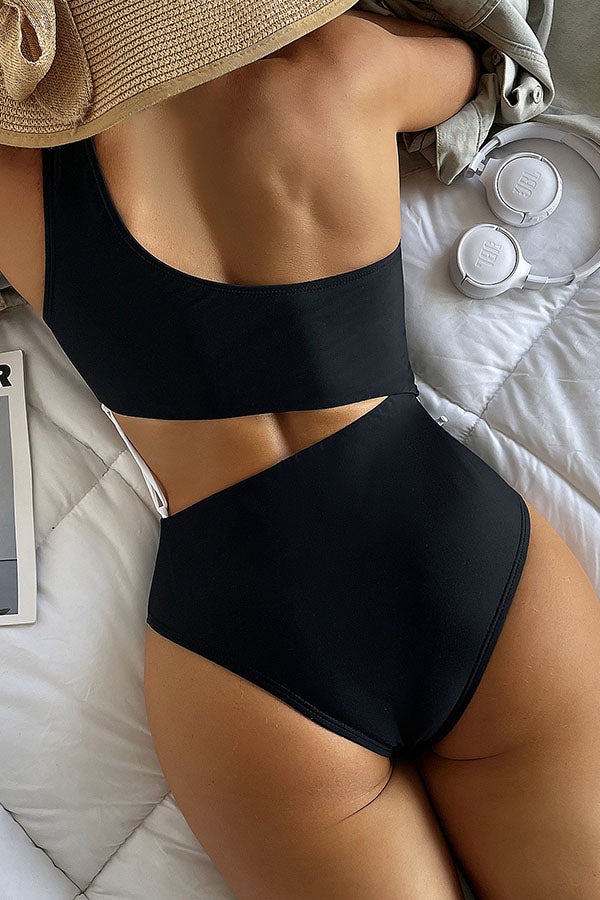 Beach Chic Cutout Einteiliger Badeanzug