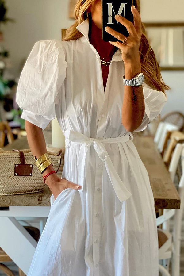 Vintage-Midikleid mit Taschen