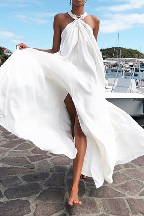 Sexy ärmelloses langes Partykleid für Damen